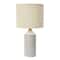 Hello Honey® 23.5" Fluted Cement Desk Lamp with Linen Drum Shade